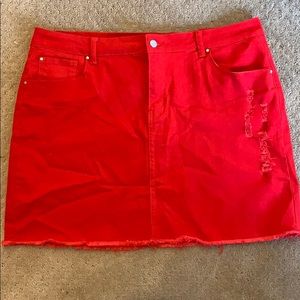 Red Mini Skirt